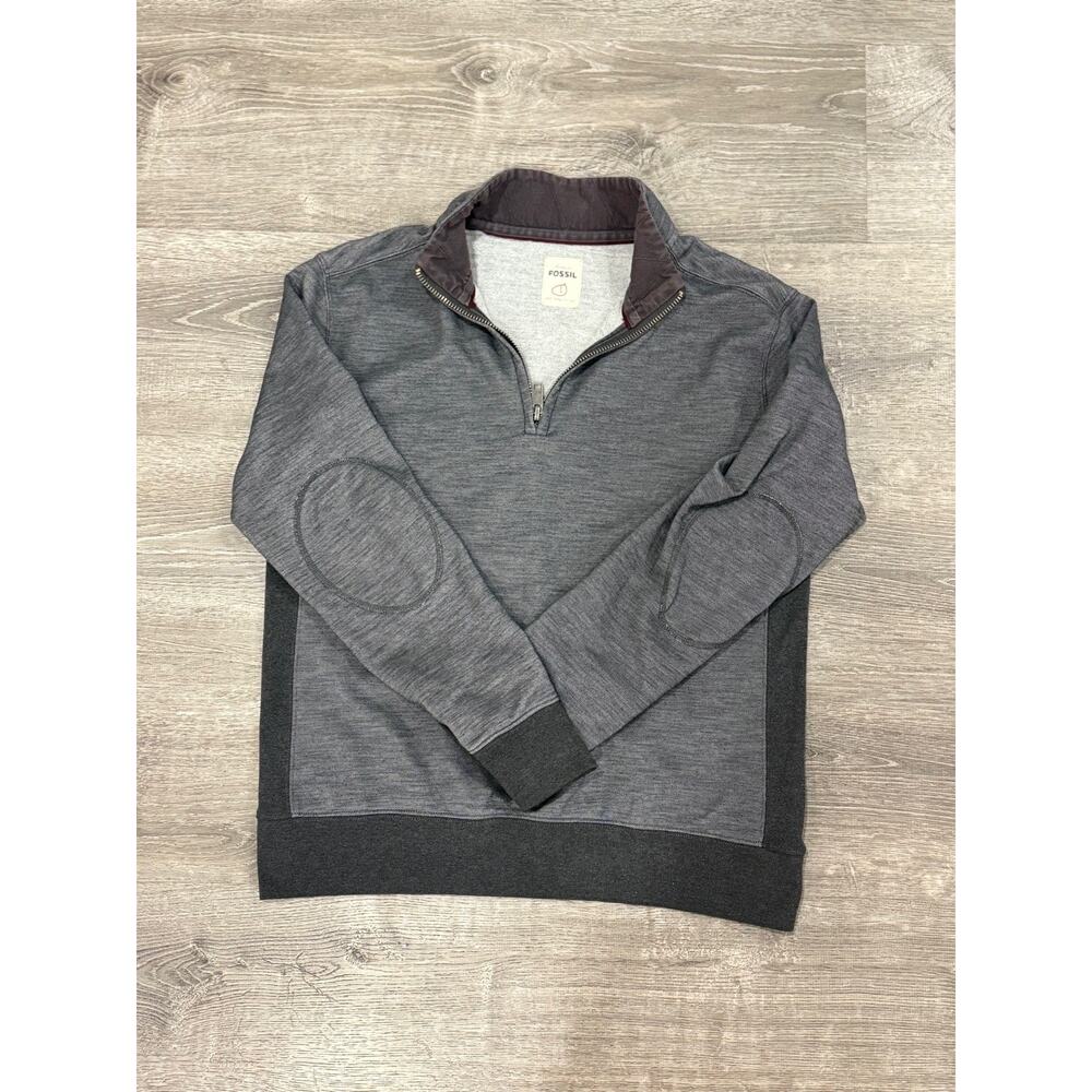 Fossil Men's 1/4 Zip Pullover Long Sleeve Size Large Sweatshirt/Jacket